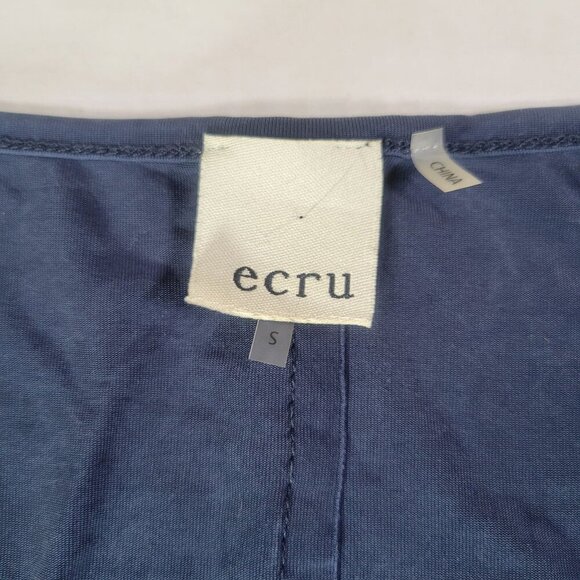 Ecru Women Navy Professional Casual Sleeveless Tank Tunic Blouse Size S - Picture 2 of 6